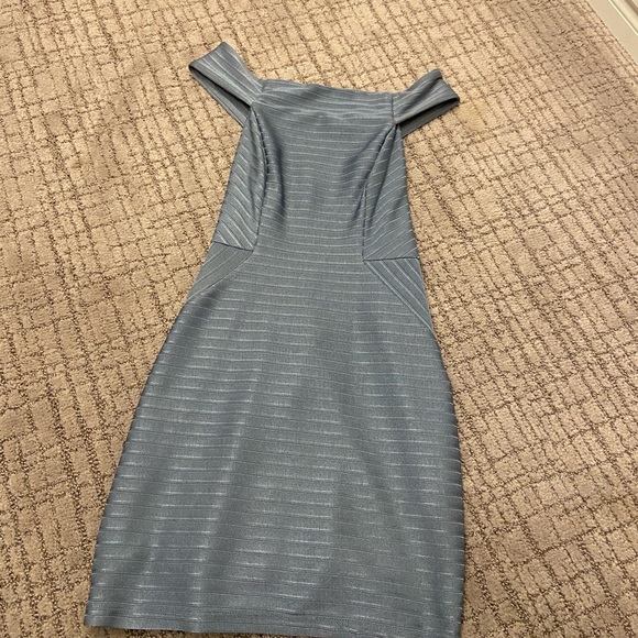 Topshop Off the Shoulder Ribbed Body-Con Dress - Picture 2 of 5